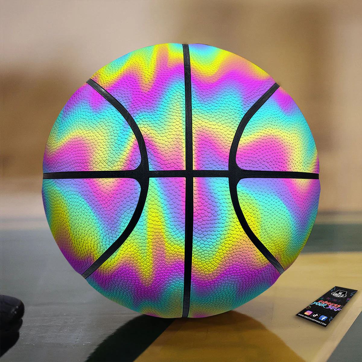 Flow Rainbow Print Pattern Basketball