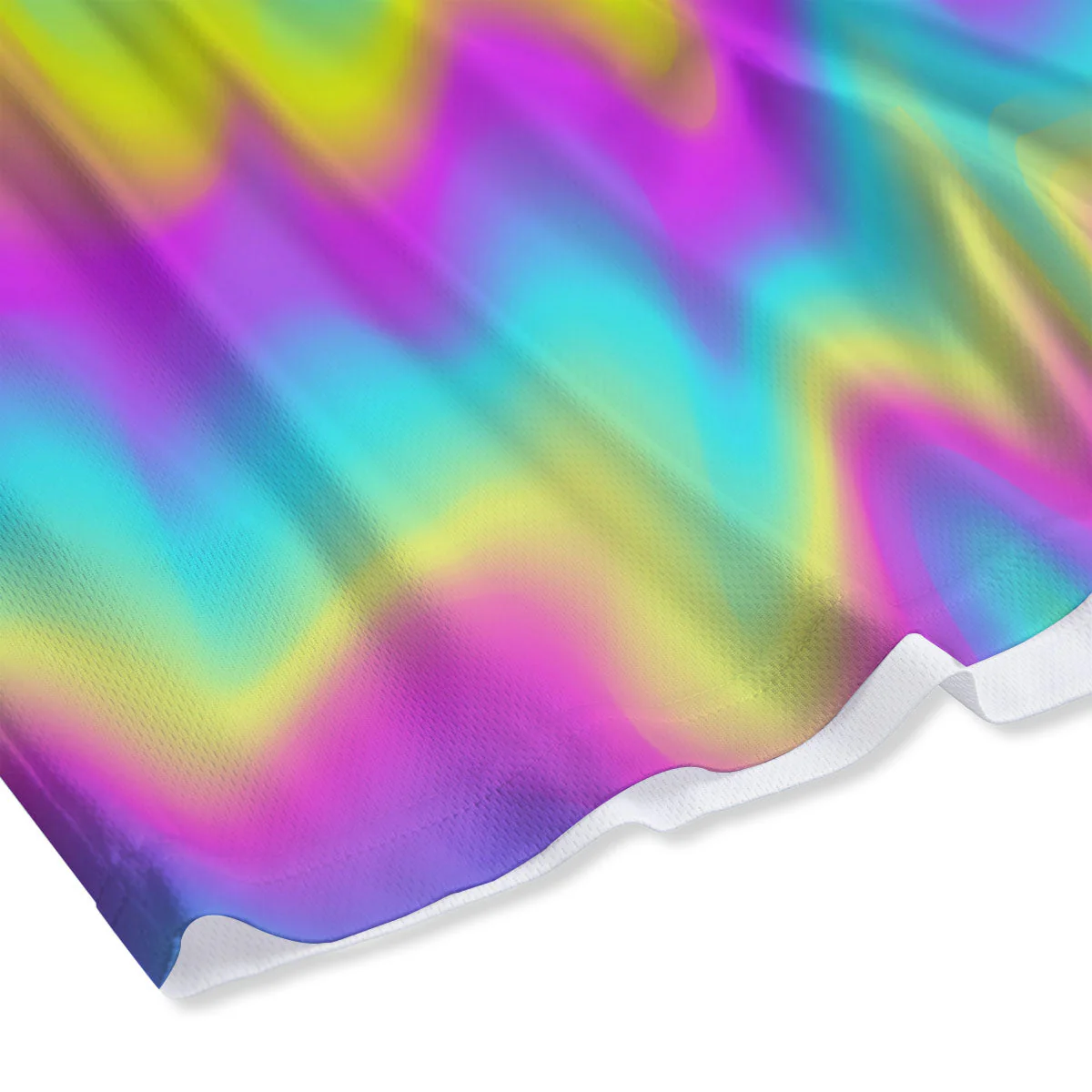 Flow Rainbow Print Pattern Mesh Shorts - Image 4