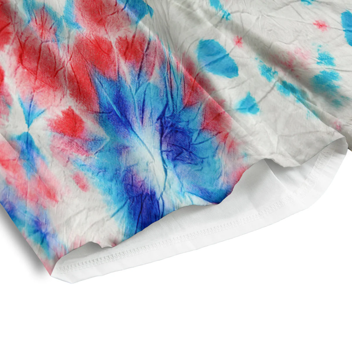 Flower Abstract Mark Red And Blue Print Men's Athletic Shorts - Image 4