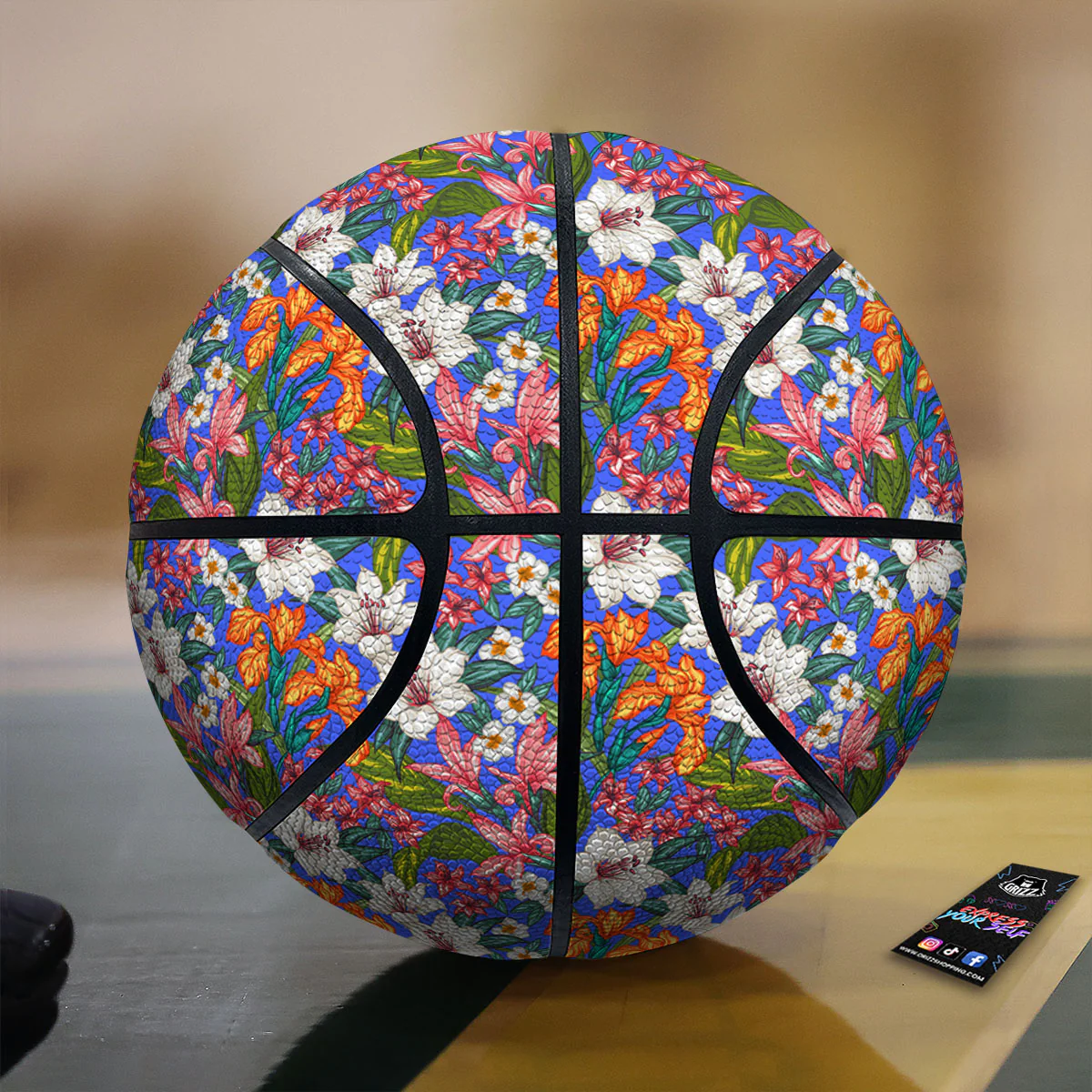 Flower Aloha Hawaiian Print Basketball
