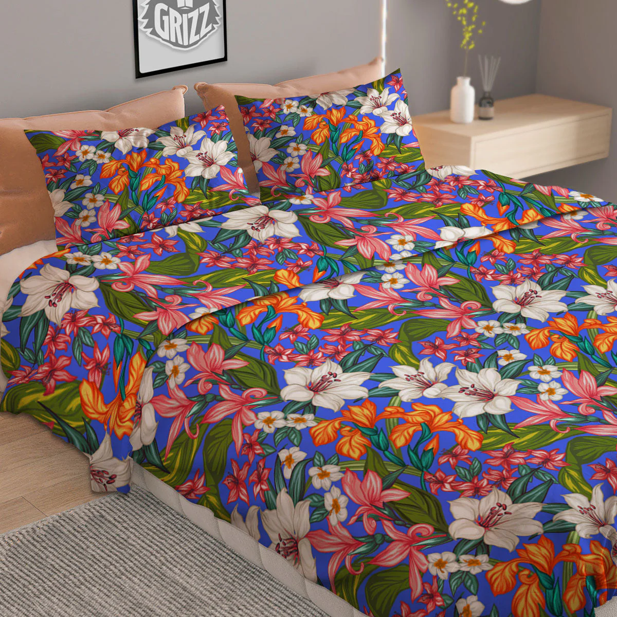 Flower Aloha Hawaiian Print Duvet Cover Bedding Set - Image 2