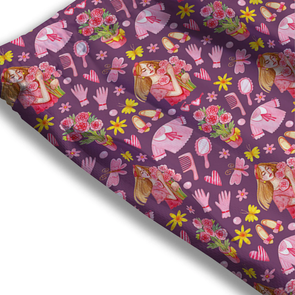 Flower And Girly Print Pattern Mesh Shorts - Image 3