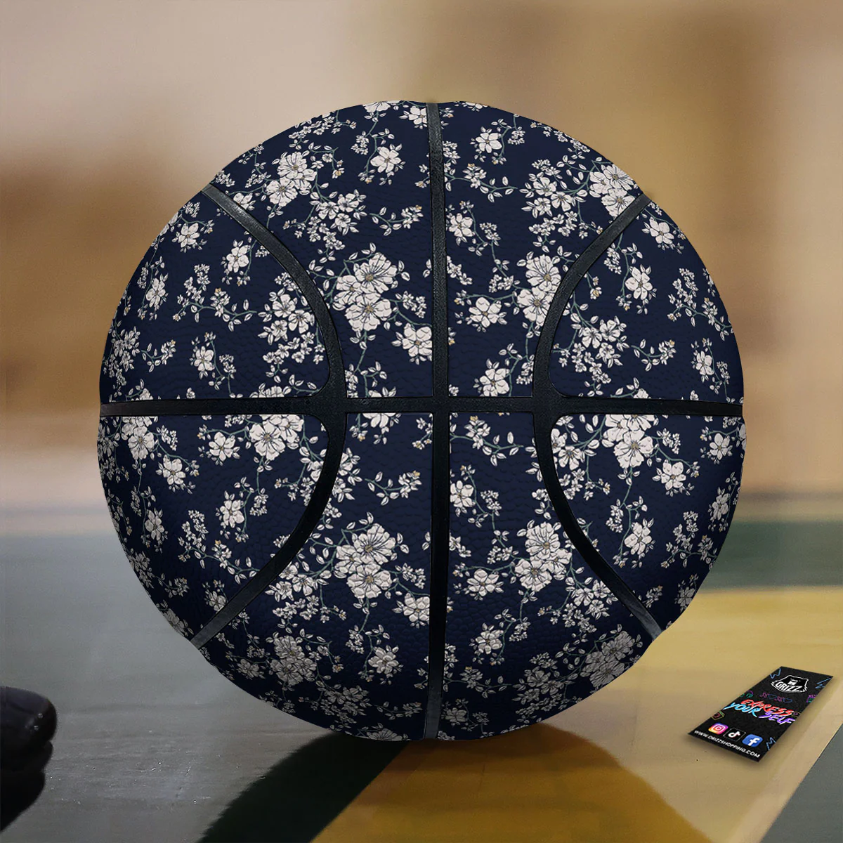 Flower Blossom Floral Print Pattern Basketball