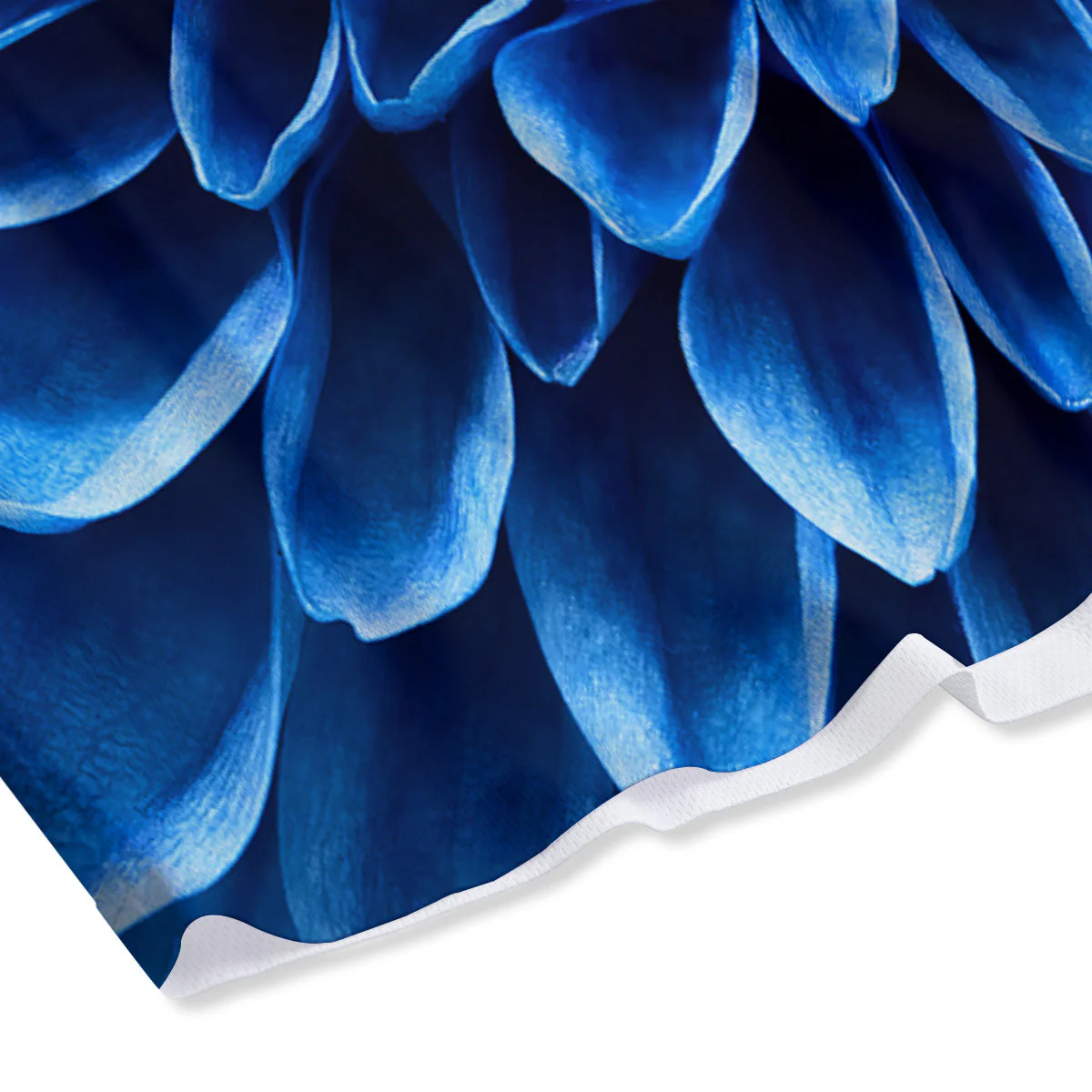 Flower Blue Chrysanthemum Print Mesh Shorts - Image 4