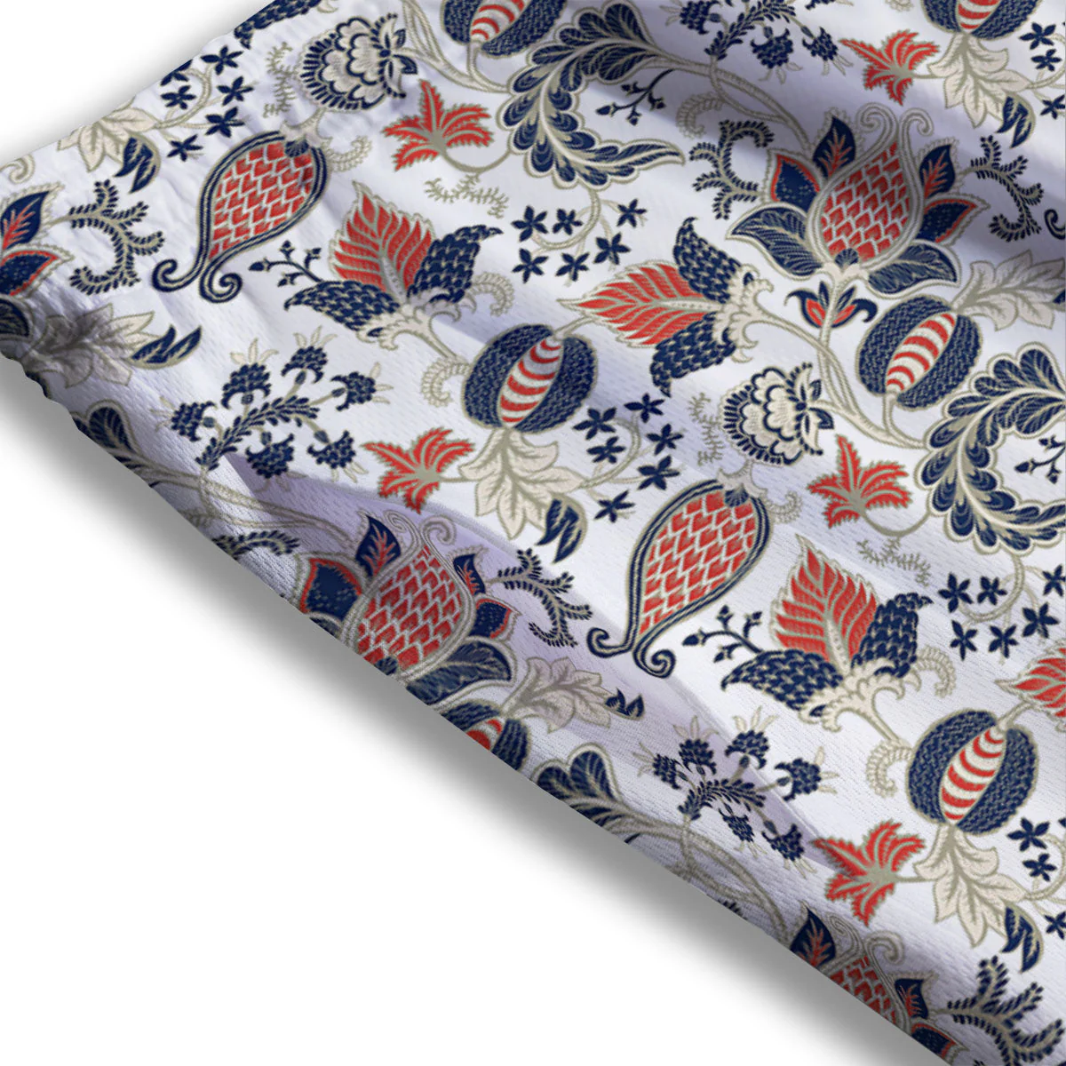 Flower Boho Paisley Print Pattern Mesh Shorts - Image 3