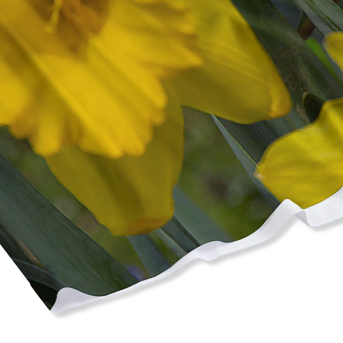 Flower Daffodil Yellow Print Mesh Shorts - Image 4