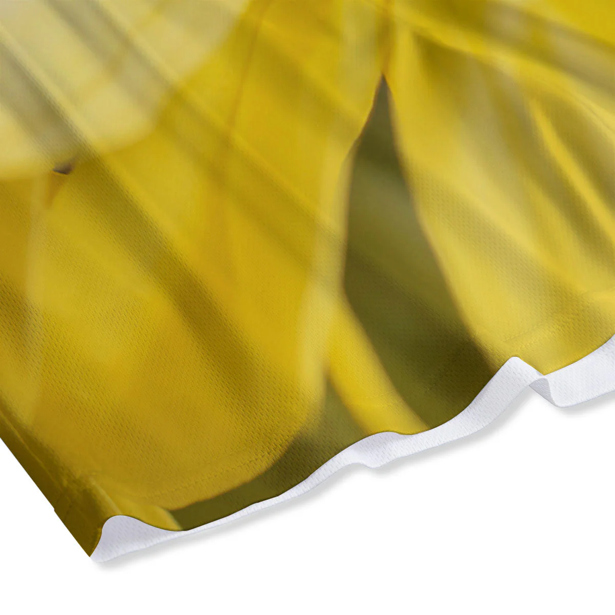 Flower Daisy Yellow Print Mesh Shorts - Image 4