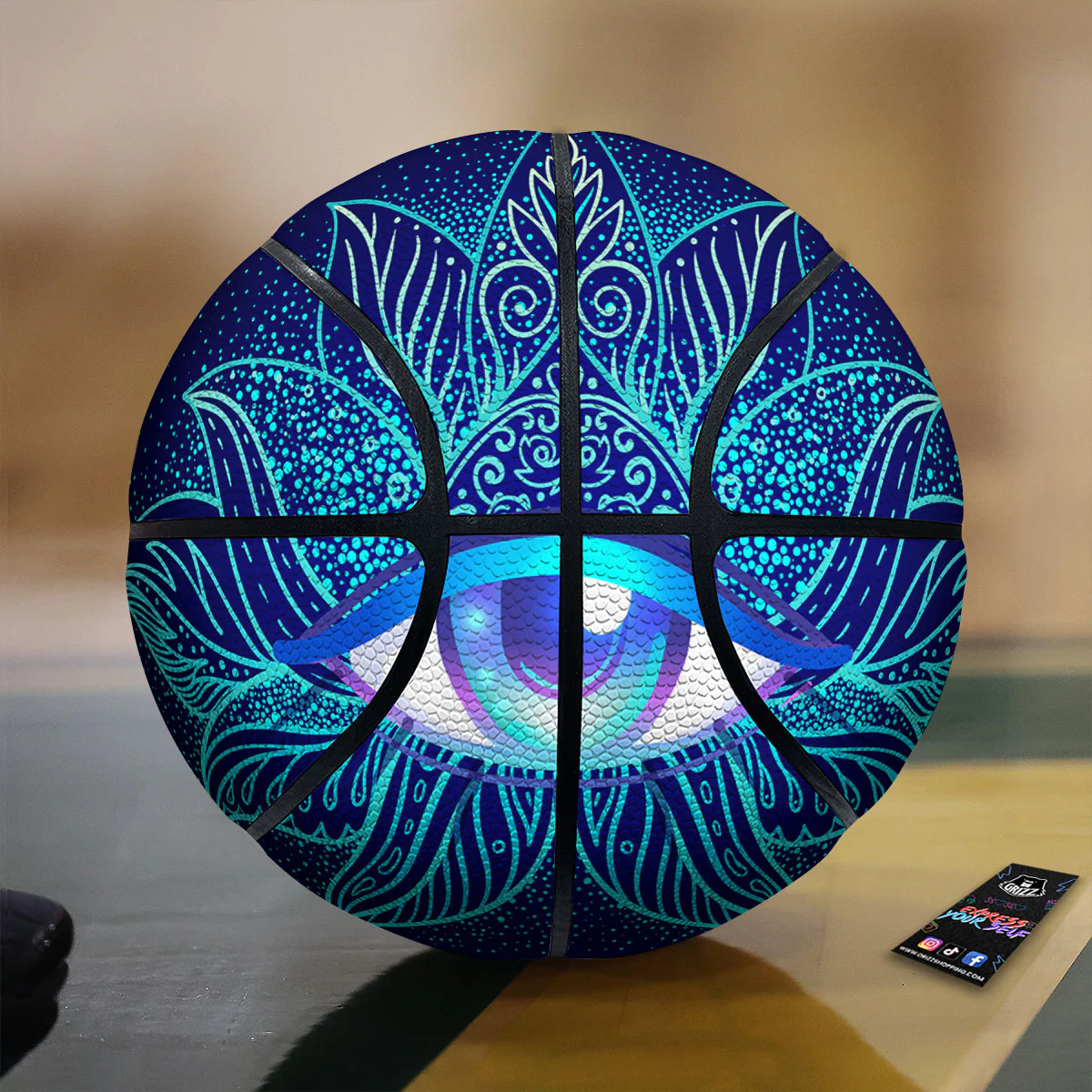 Flower Eye Of Providence Print Basketball