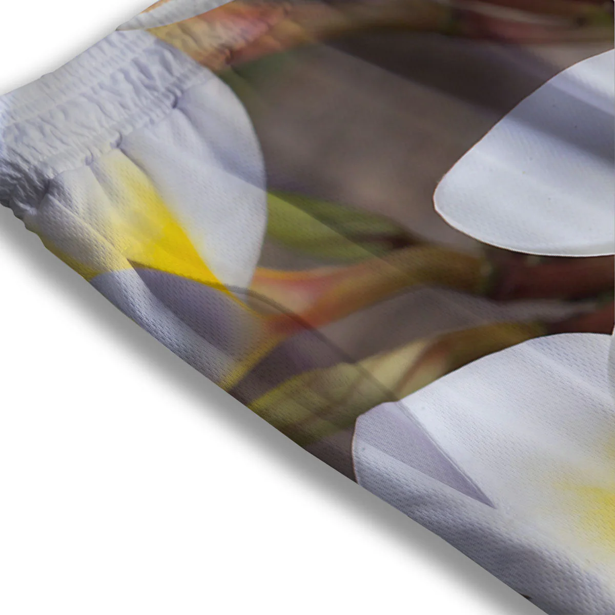Flower Frangipani Print Mesh Shorts - Image 3
