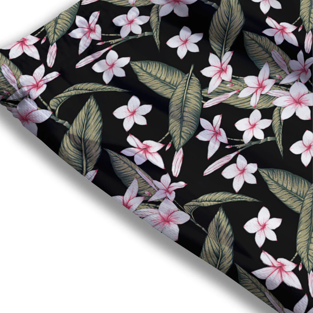 Flower Frangipani Print Pattern Mesh Shorts - Image 3