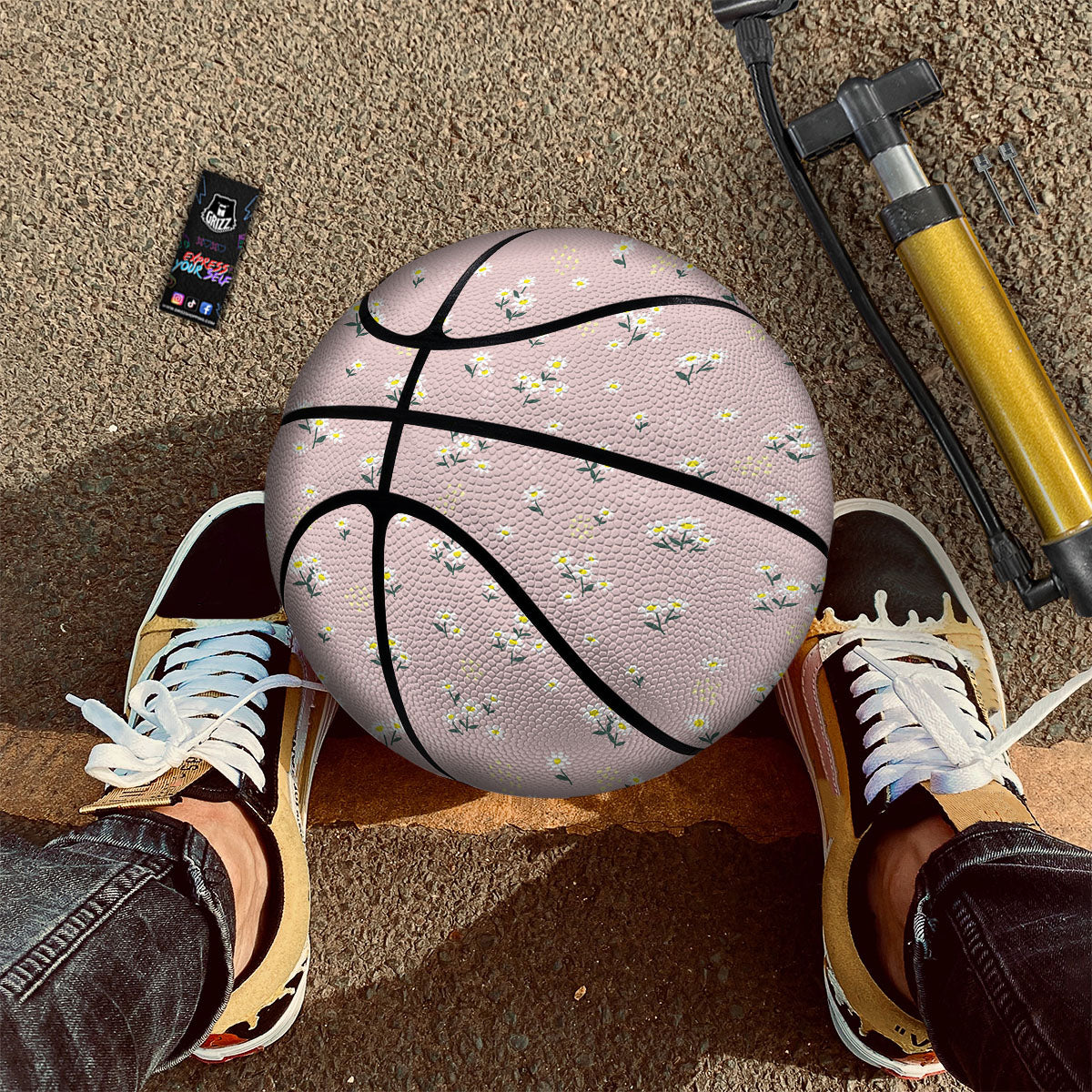 Flower Girly Spring Print Pattern Basketball - Image 2