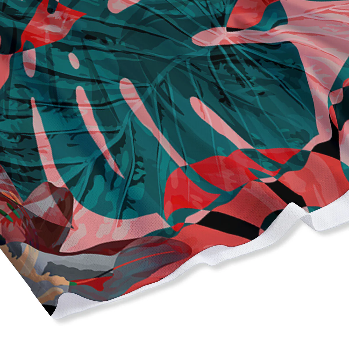 Flower Psychedelic Hawaiian Print Mesh Shorts - Image 4