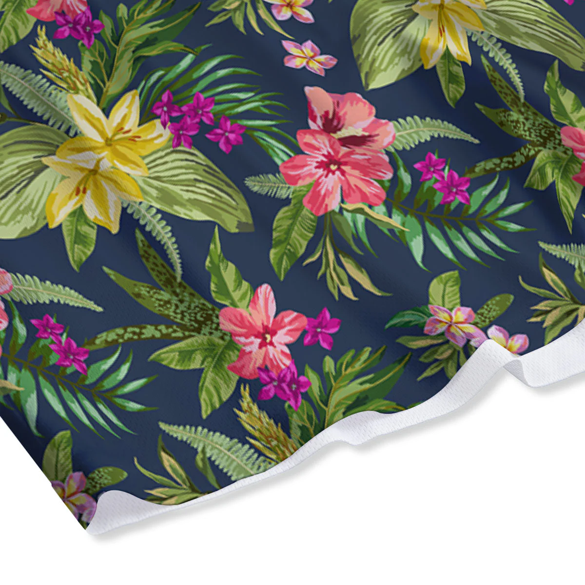 Flowers Hawaii Floral Print Pattern Mesh Shorts - Image 4