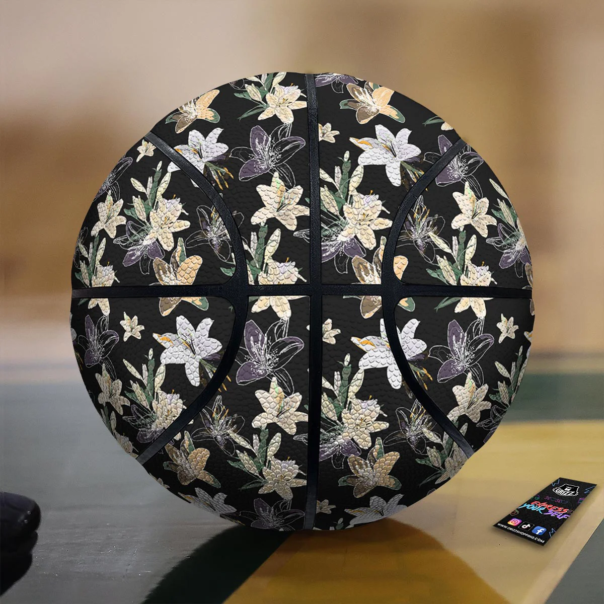 Flowers Spring Lily Print Pattern Basketball