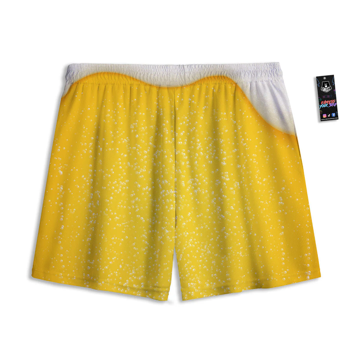 Foam And Beer Print Mesh Shorts - Image 2