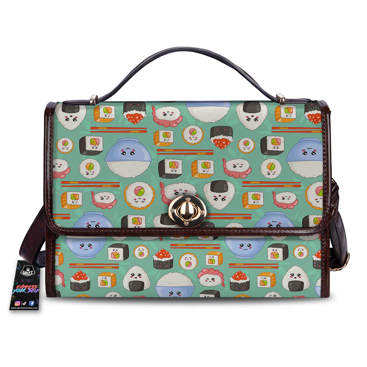 Food Japanese Print Pattern Women's Satchel Bag