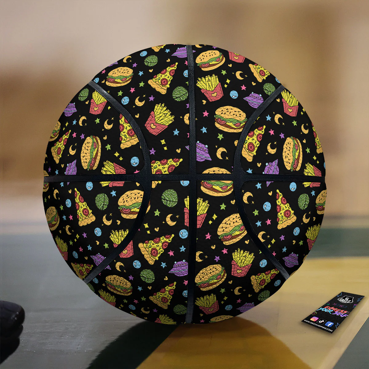 Food Planets Print Pattern Basketball