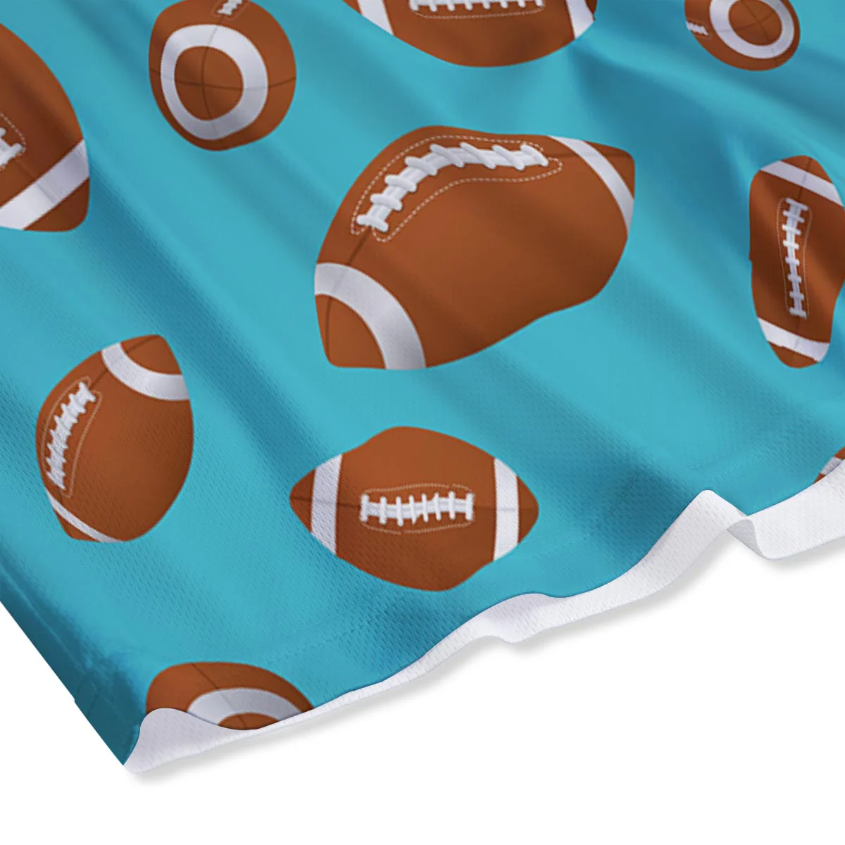 Football Retro American Print Pattern Mesh Shorts - Image 4