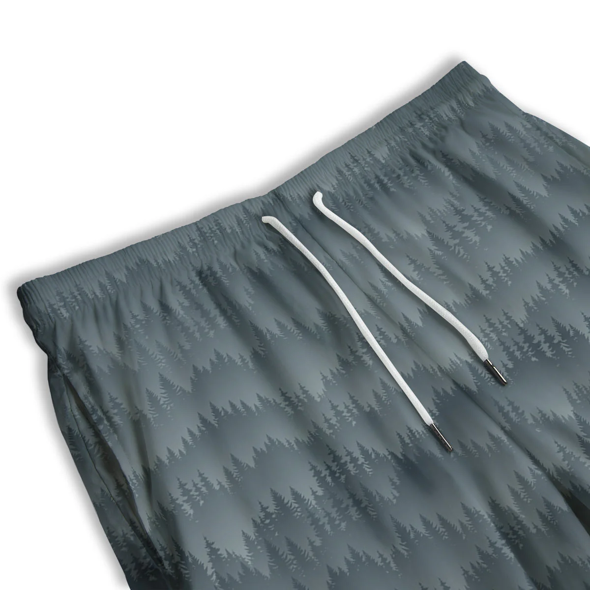 Forest And Mist Print Pattern Men's Athletic Shorts - Image 3