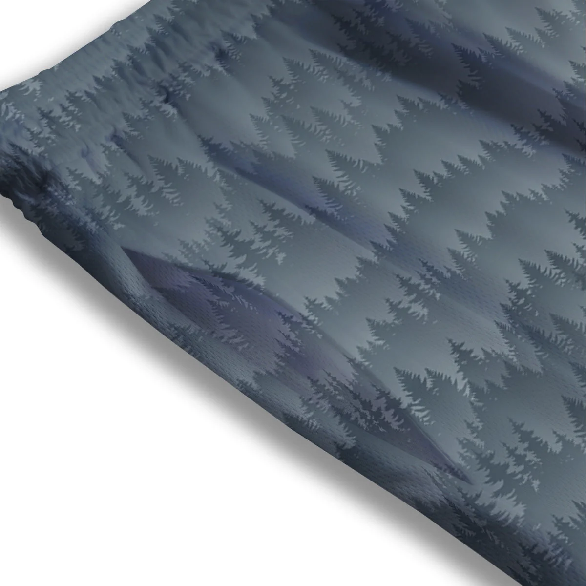Forest And Mist Print Pattern Mesh Shorts - Image 3