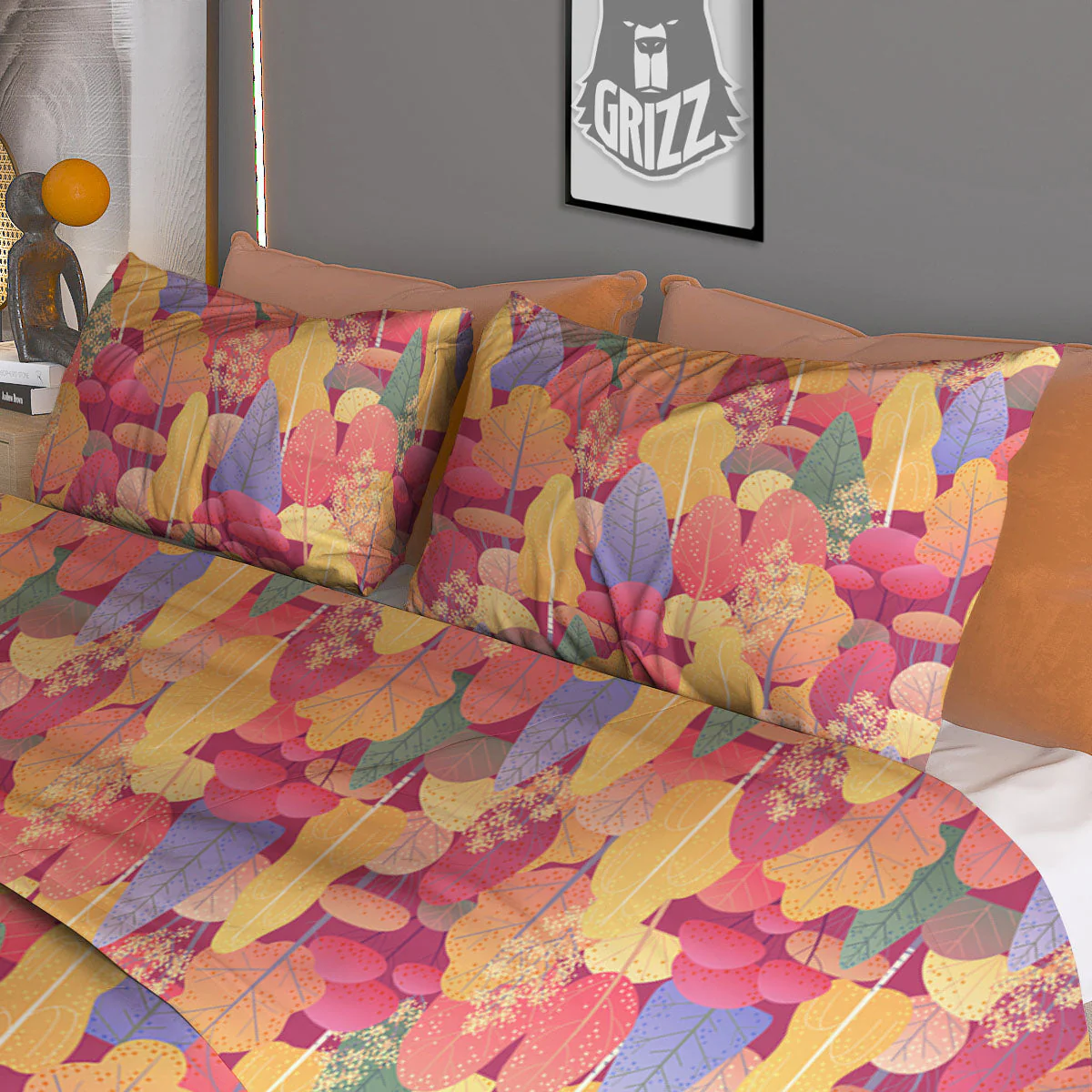 Forest Autumn Print Duvet Cover Bedding Set - Image 3