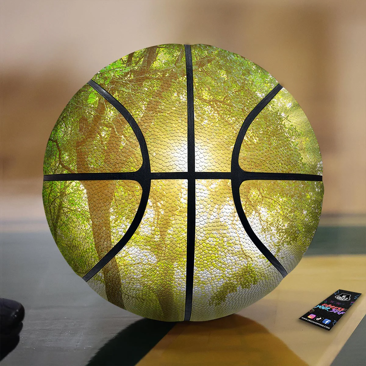 Forest Sunrise Print Basketball