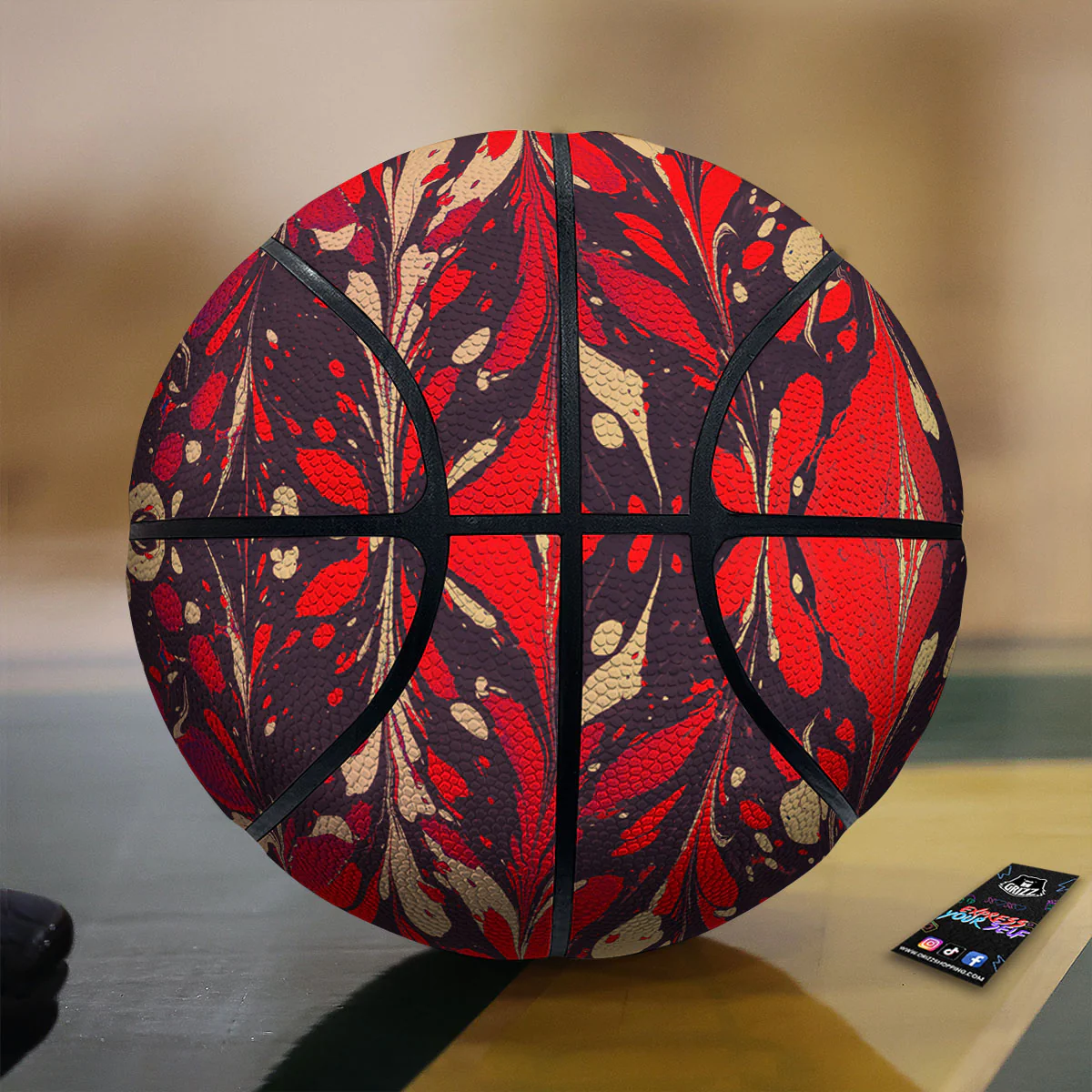 Formed Psychedelic Print Pattern Basketball