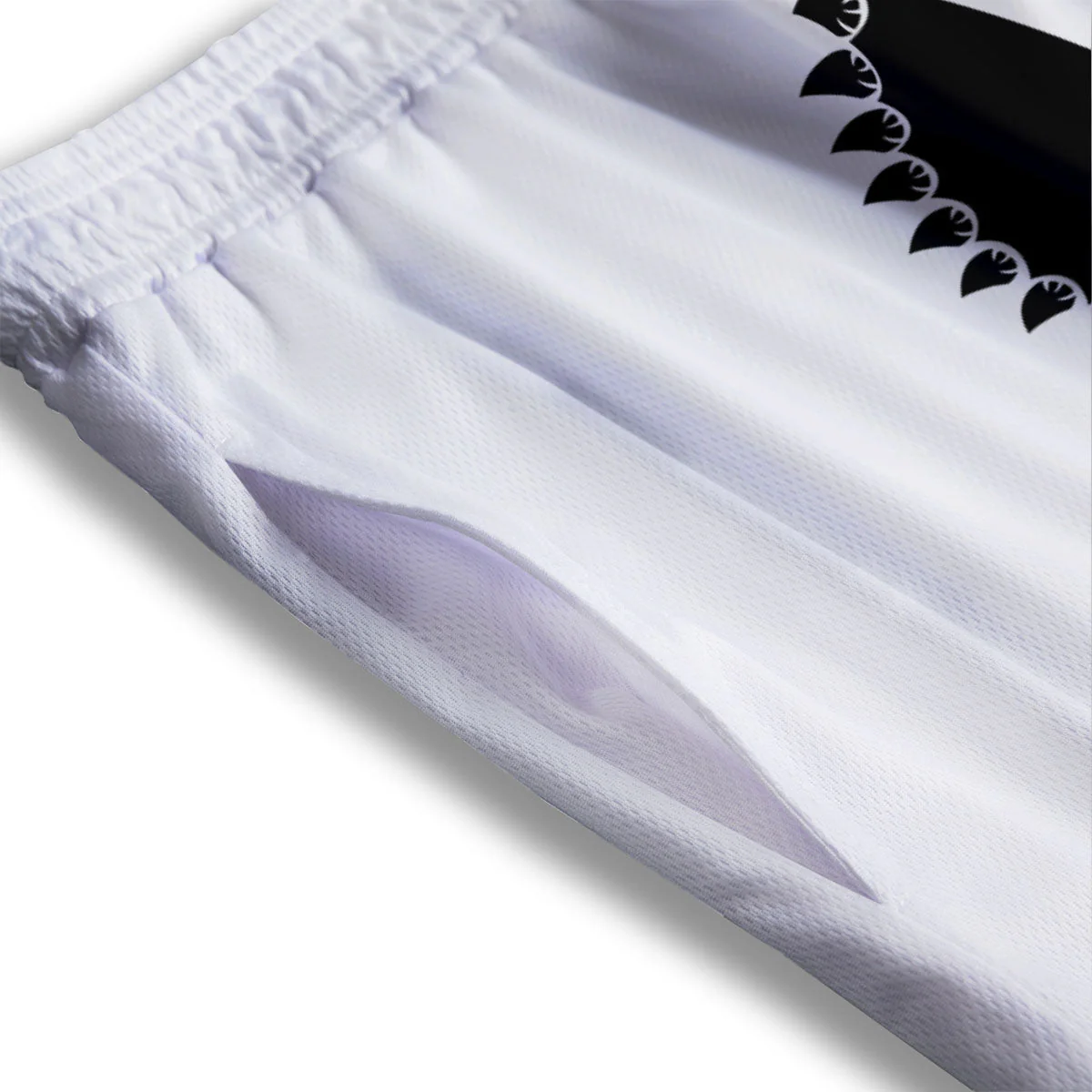 Fossil Dinosaur Monochrome Print Mesh Shorts - Image 3