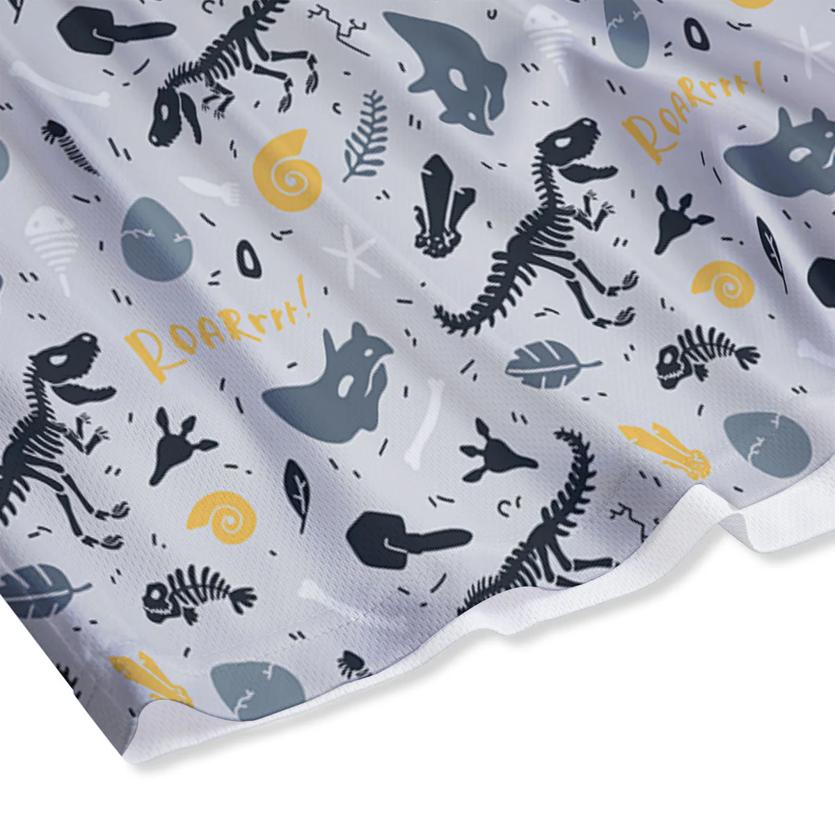 Fossil Dinosaur Print Pattern Mesh Shorts - Image 4
