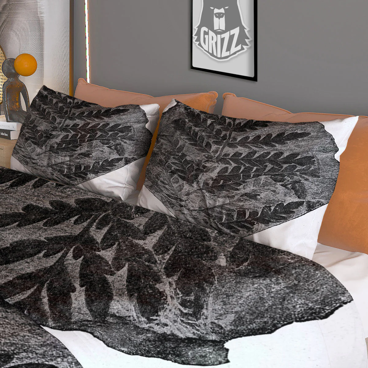 Fossil Fern Print Duvet Cover Bedding Set - Image 3