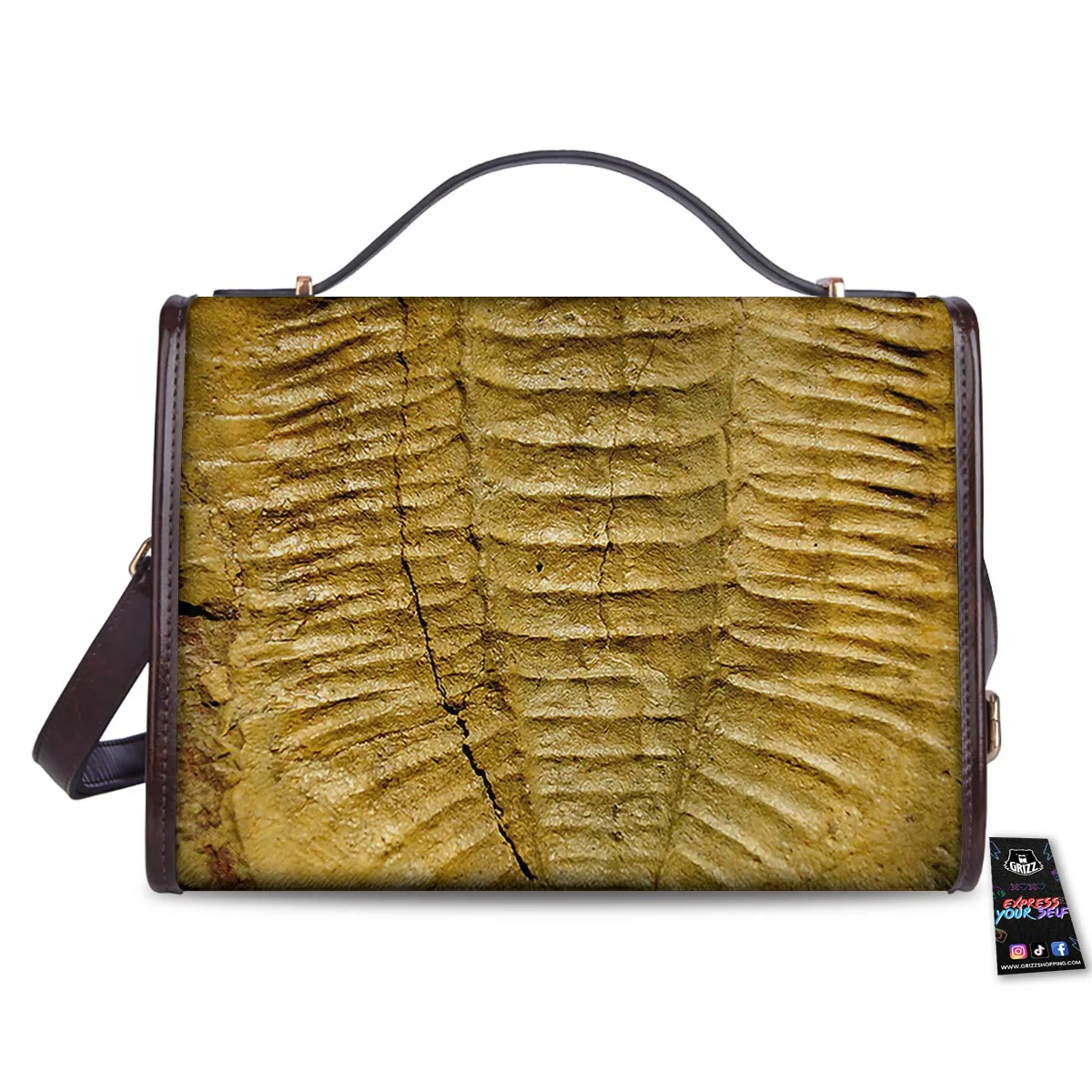 Fossil Trilobite Print Women's Satchel Bag - Image 2