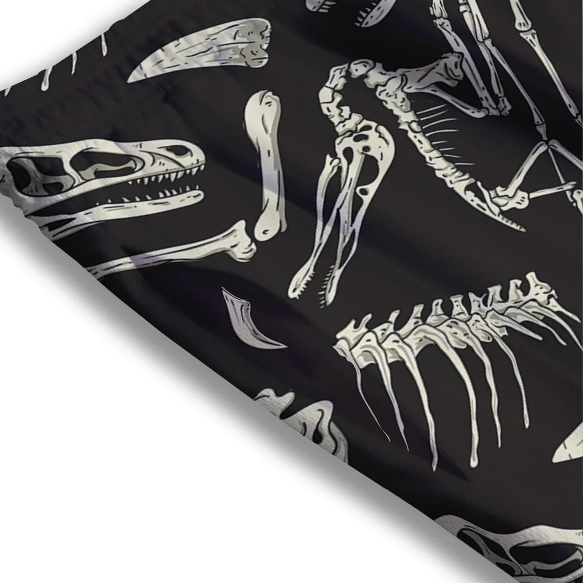 Fossil Tyrannosaurus Dino Print Pattern Mesh Shorts - Image 3
