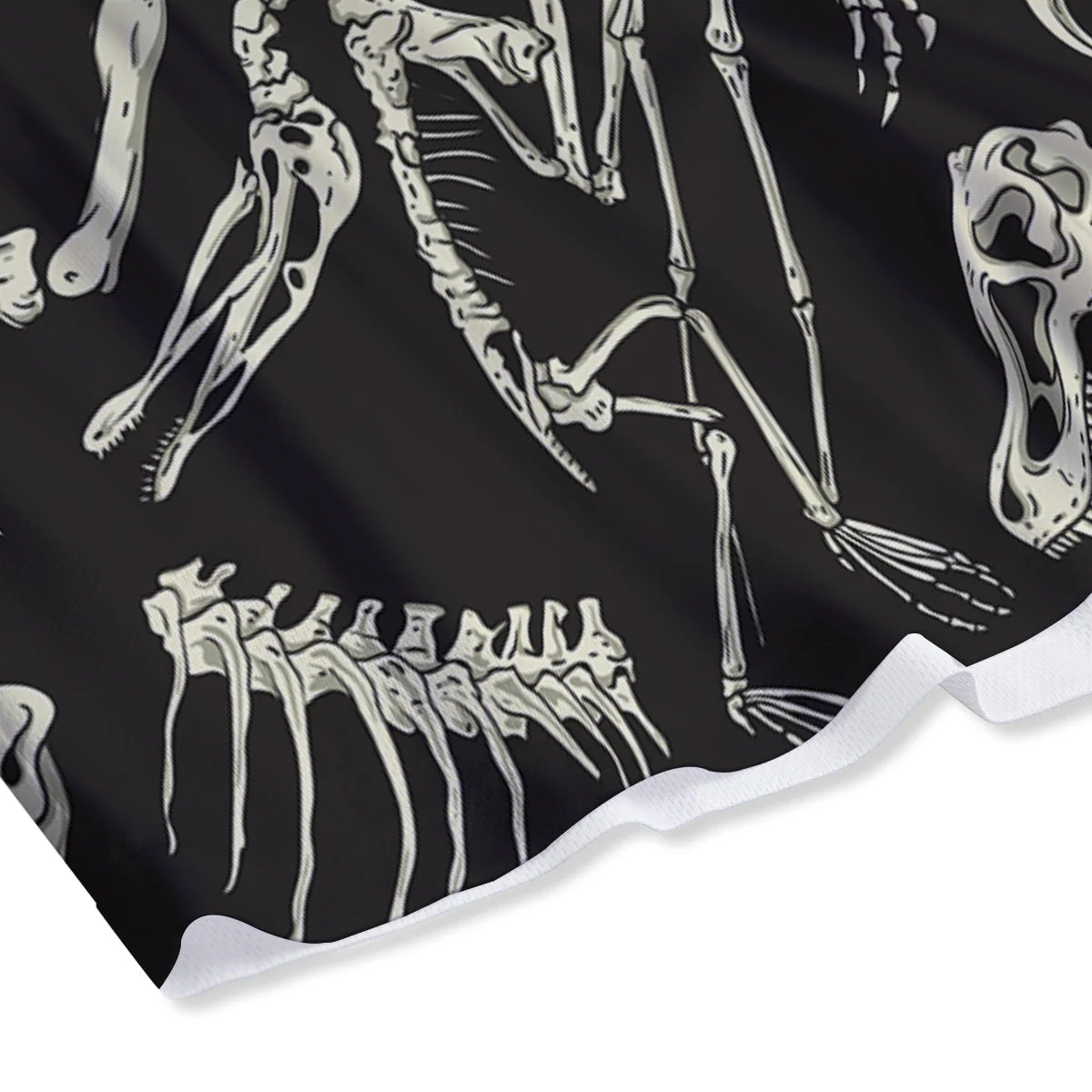 Fossil Tyrannosaurus Dino Print Pattern Mesh Shorts - Image 4