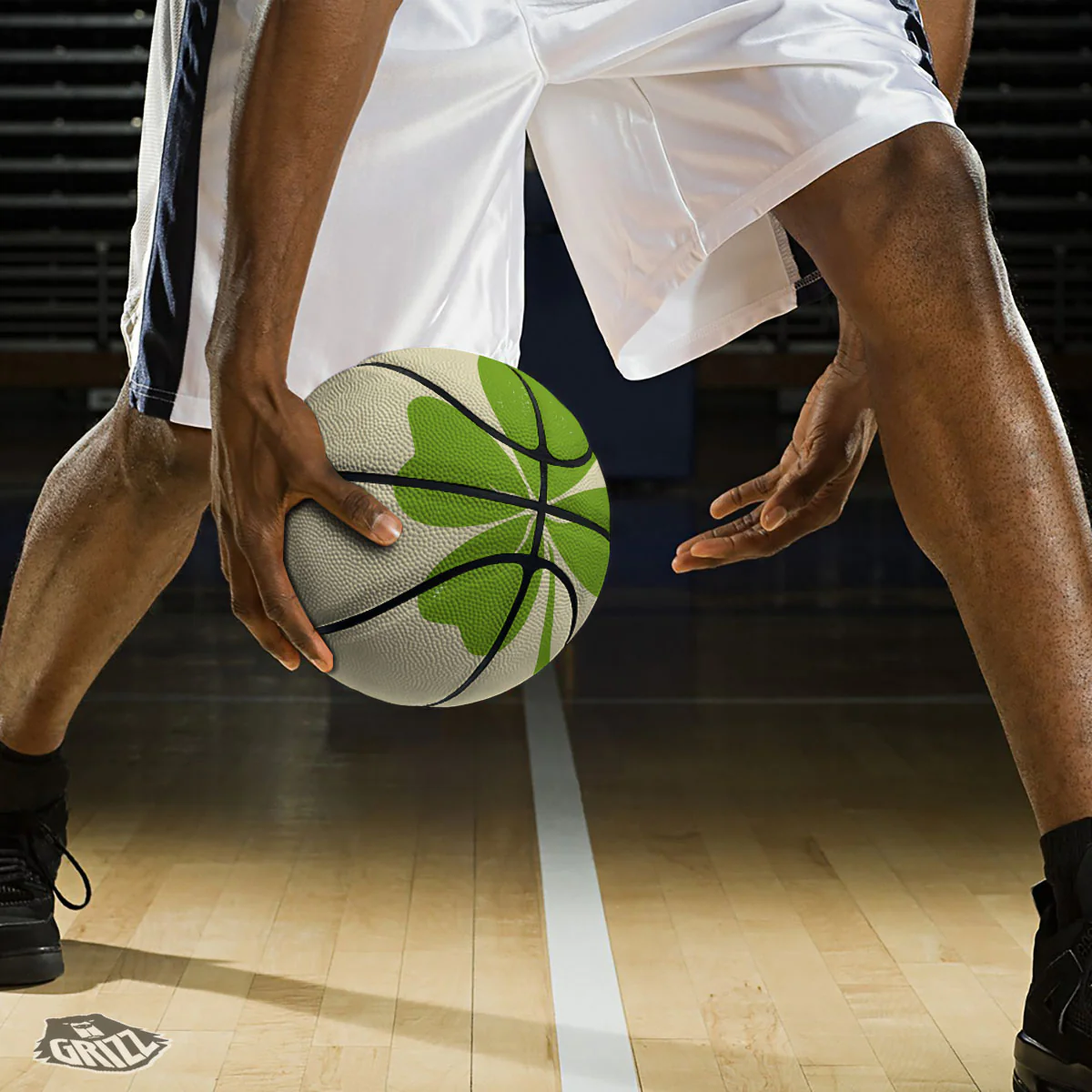 Four Leaf Clovers Irish Print Basketball - Image 3