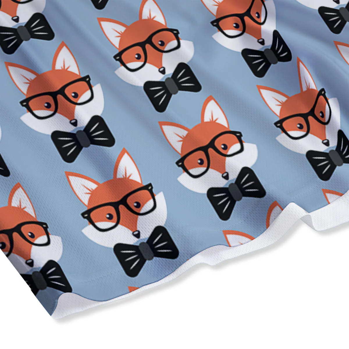 Fox With Glasses Print Pattern Mesh Shorts - Image 4
