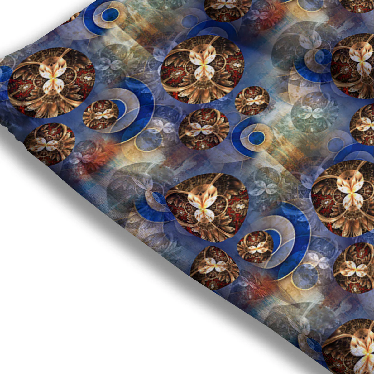 Fractal Abstract Print Mesh Shorts - Image 3