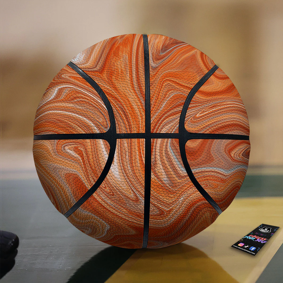 Fractal Psychedelic Trippy Print Basketball