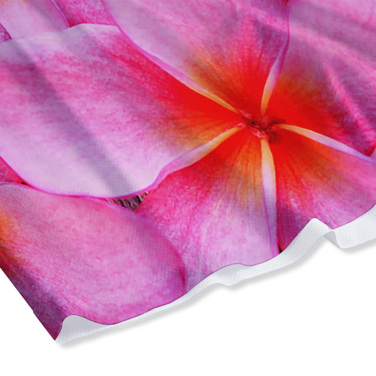 Frangipani Flower Pink Print Mesh Shorts - Image 4