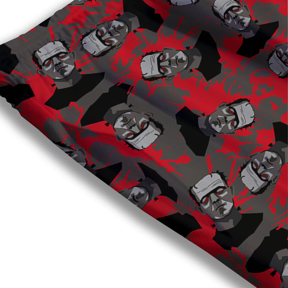 Frankenstein Horror Print Pattern Mesh Shorts - Image 3