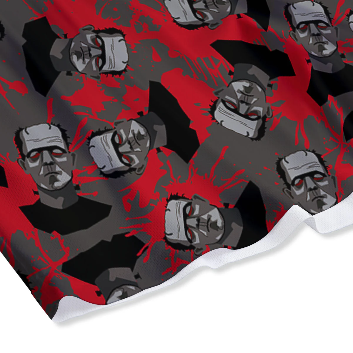 Frankenstein Horror Print Pattern Mesh Shorts - Image 4