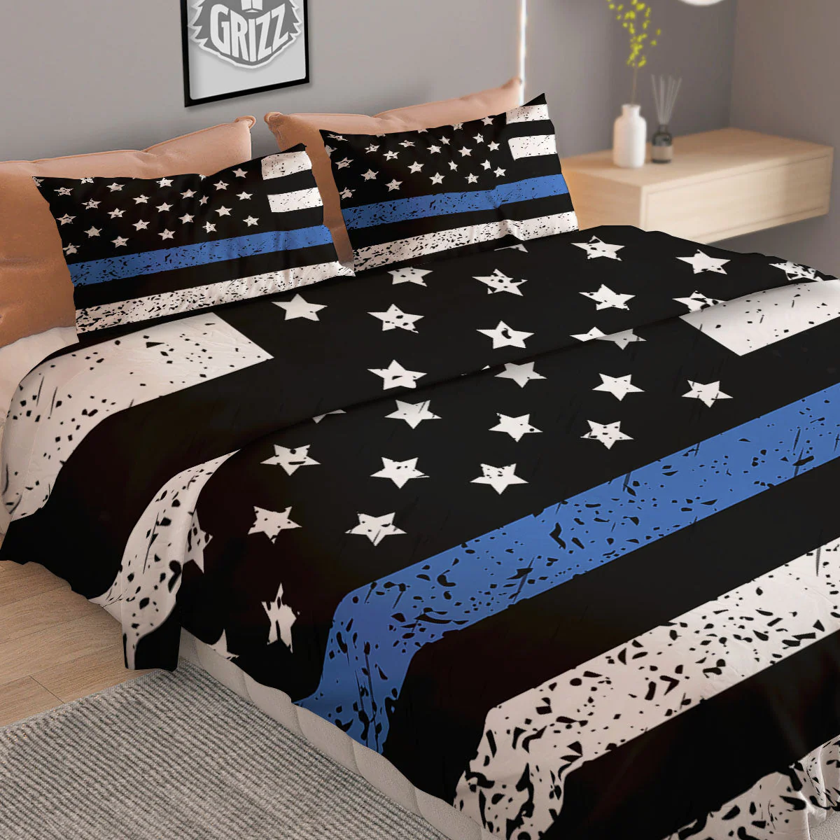 Freedom Life American Flag Print Duvet Cover Bedding Set - Image 2