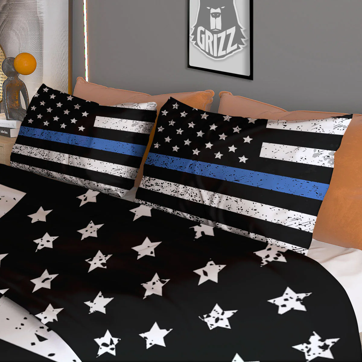 Freedom Life American Flag Print Duvet Cover Bedding Set - Image 3