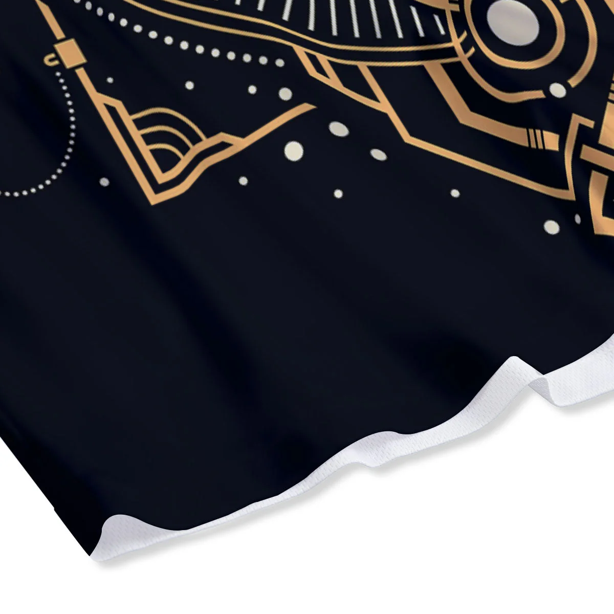 Freemasonry Masonic Eye Print Mesh Shorts - Image 4