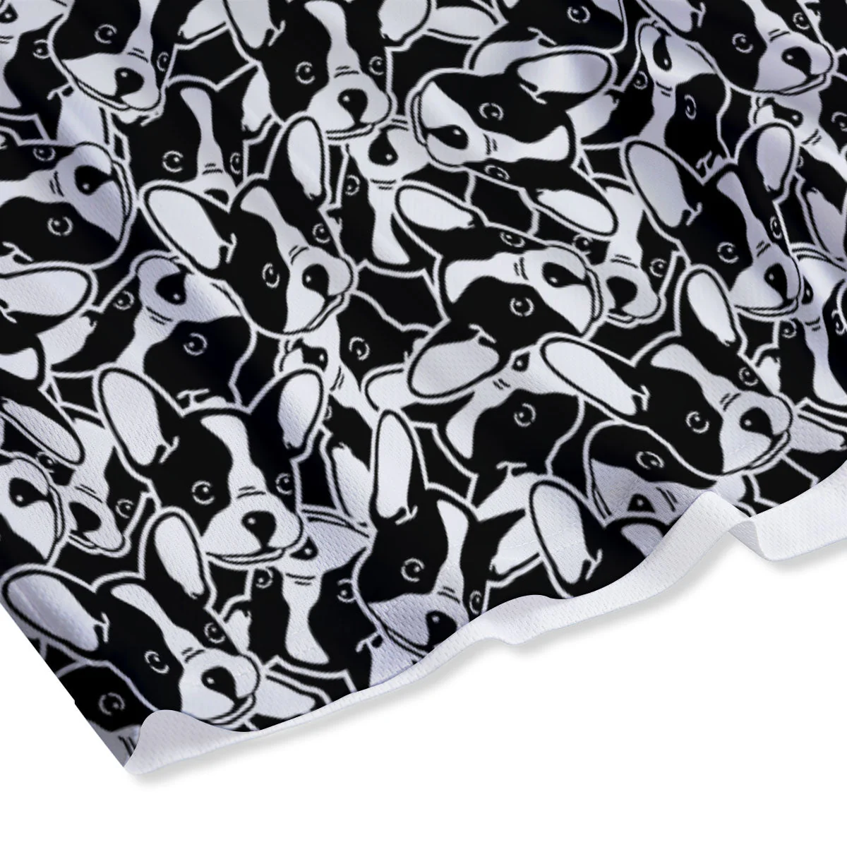 French Bulldog Faces Print Pattern Mesh Shorts - Image 4