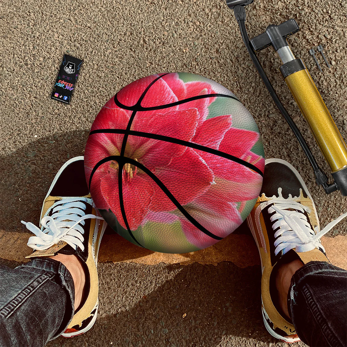 Fresh Amaryllis Print Basketball - Image 2