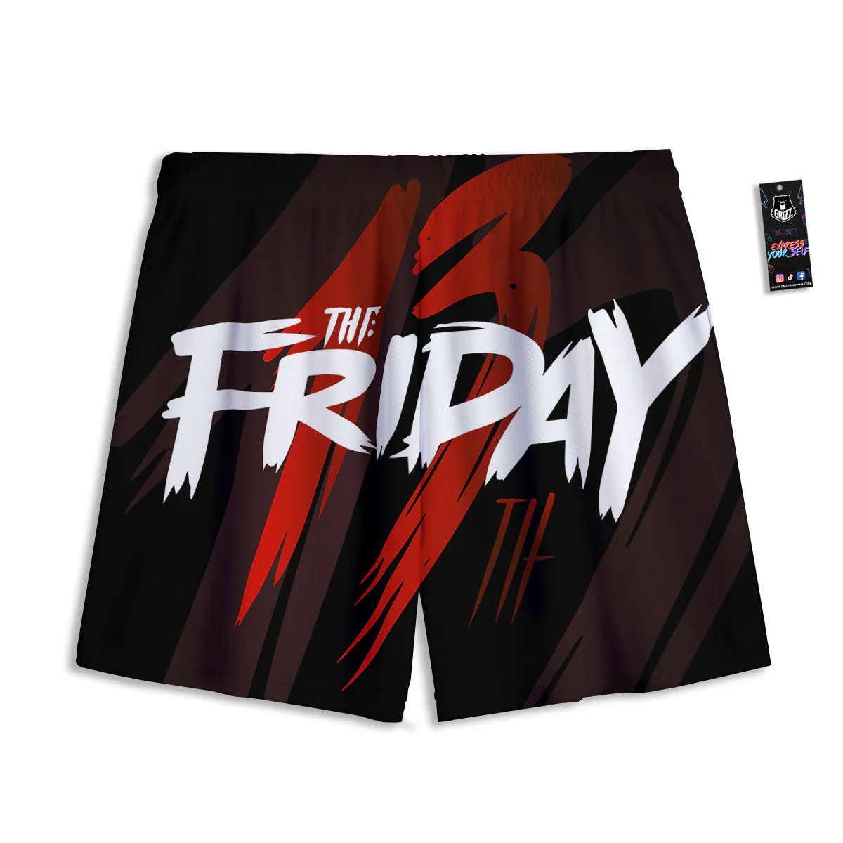 Friday 13 Print Mesh Shorts - Image 2