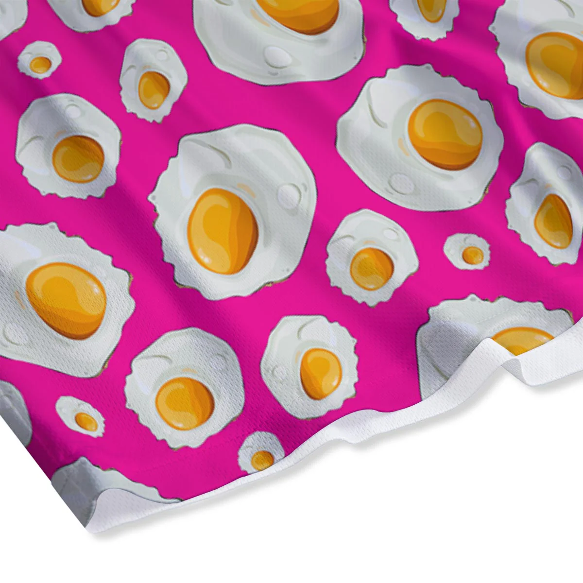 Fried Eggs Pink Print Pattern Mesh Shorts - Image 4