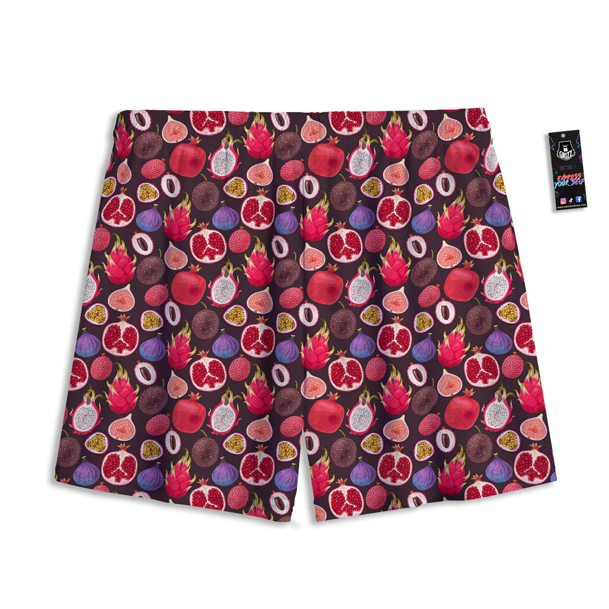 Friut Exotic Print Pattern Mesh Shorts - Image 2