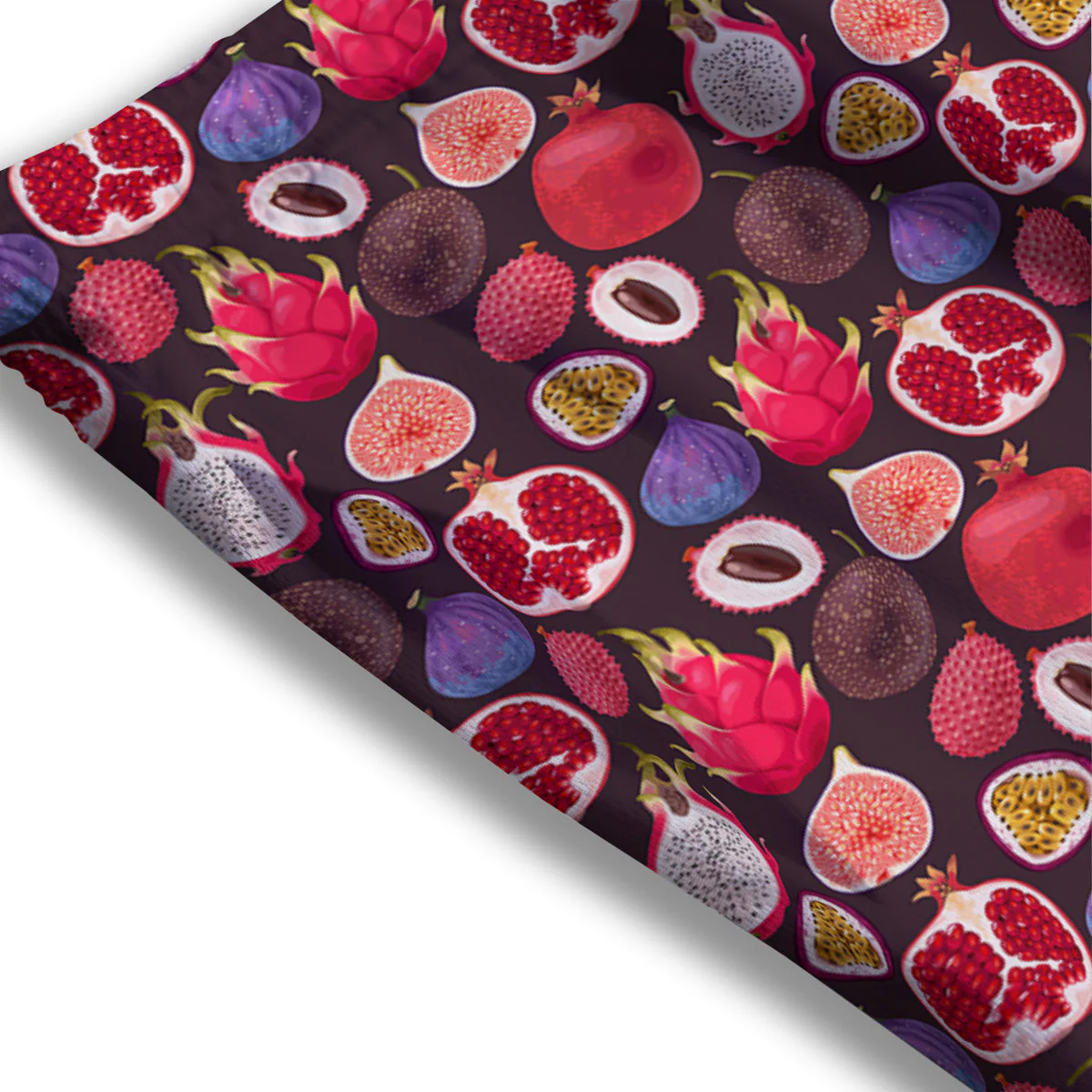 Friut Exotic Print Pattern Mesh Shorts - Image 3