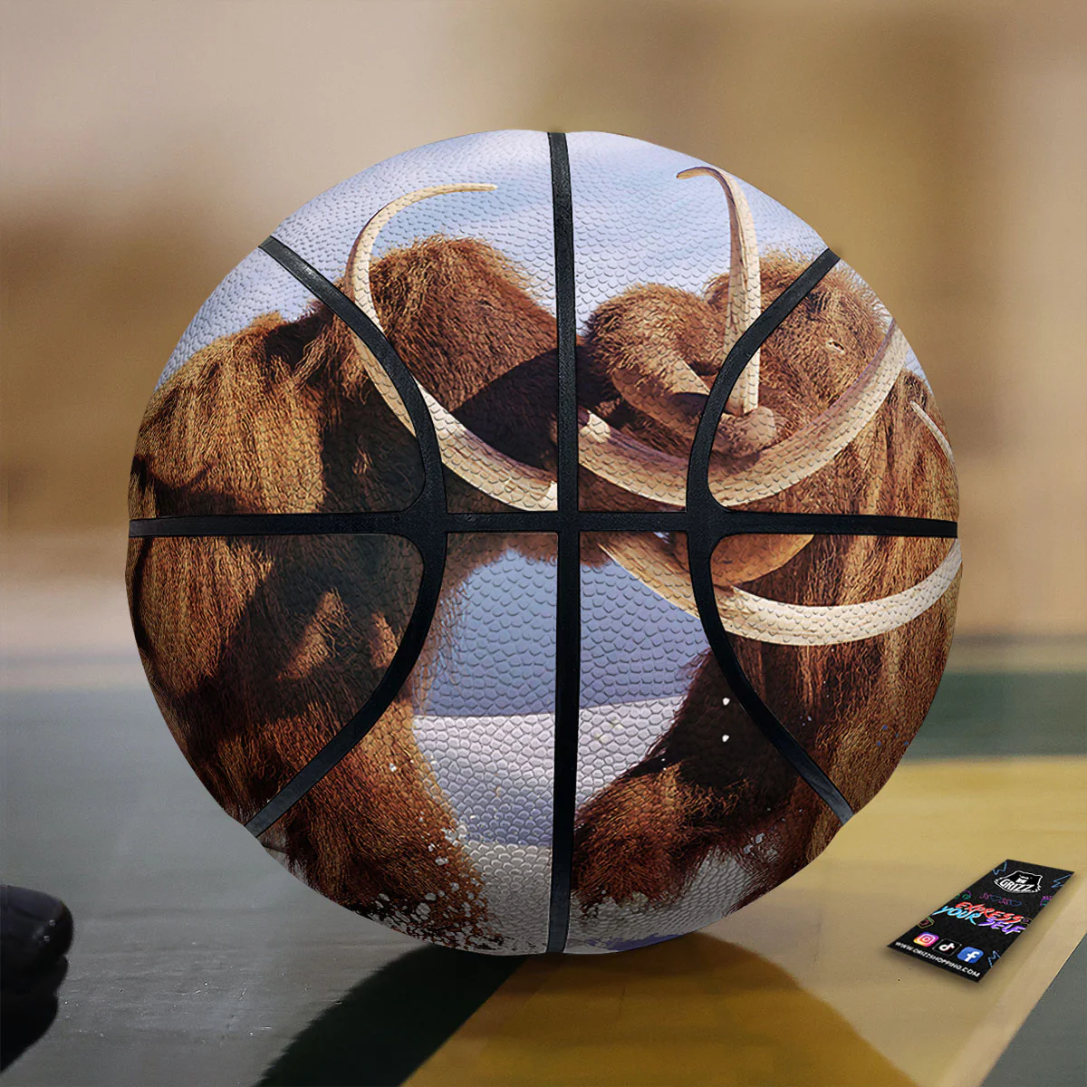 Frozen Mammoth Print Basketball